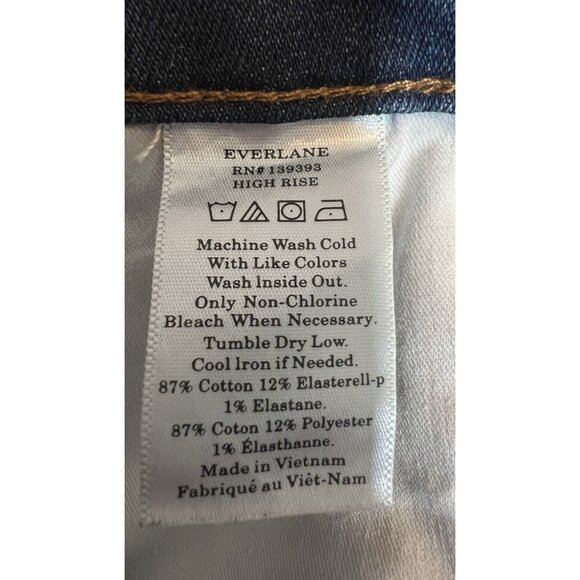 Everlane Women Jeans Size 32 High Rise Skinny Blue Stretch Zipper Pockets - Picture 11 of 12